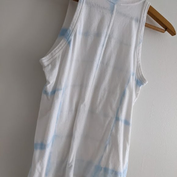 Everlane White and Blue Tie Dyed Tank Top Size M - Picture 2 of 6